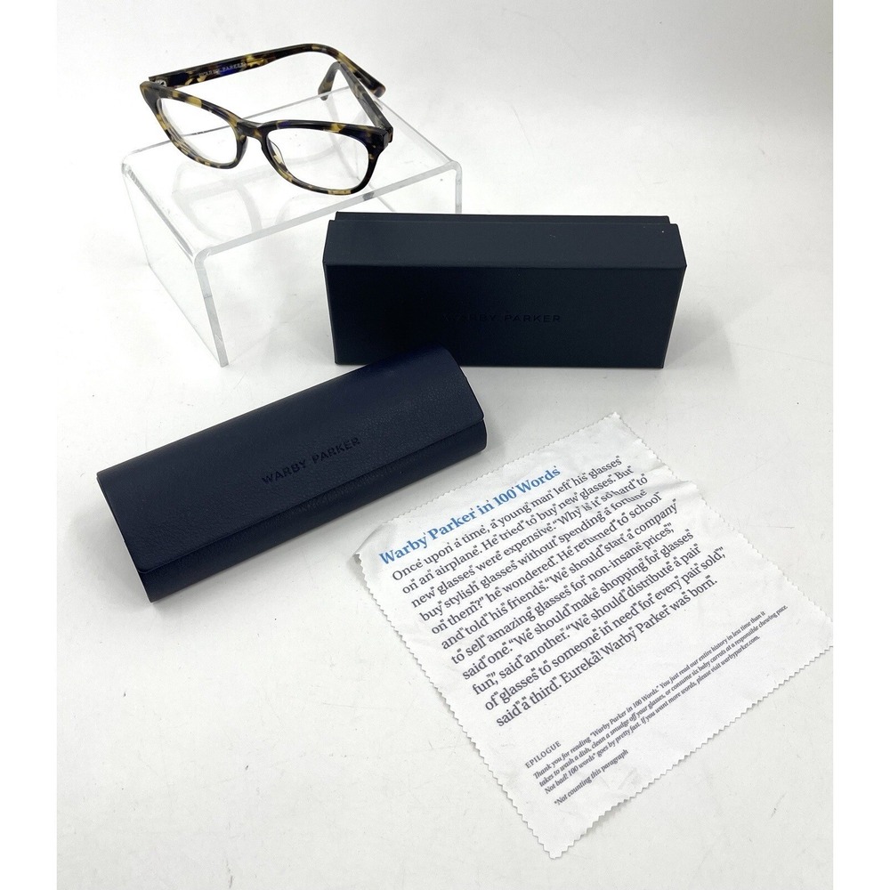 Warby Parker Finch 252 Tortoise Full Rim Eyeglasses Frames 52-18 140 Case Cloth